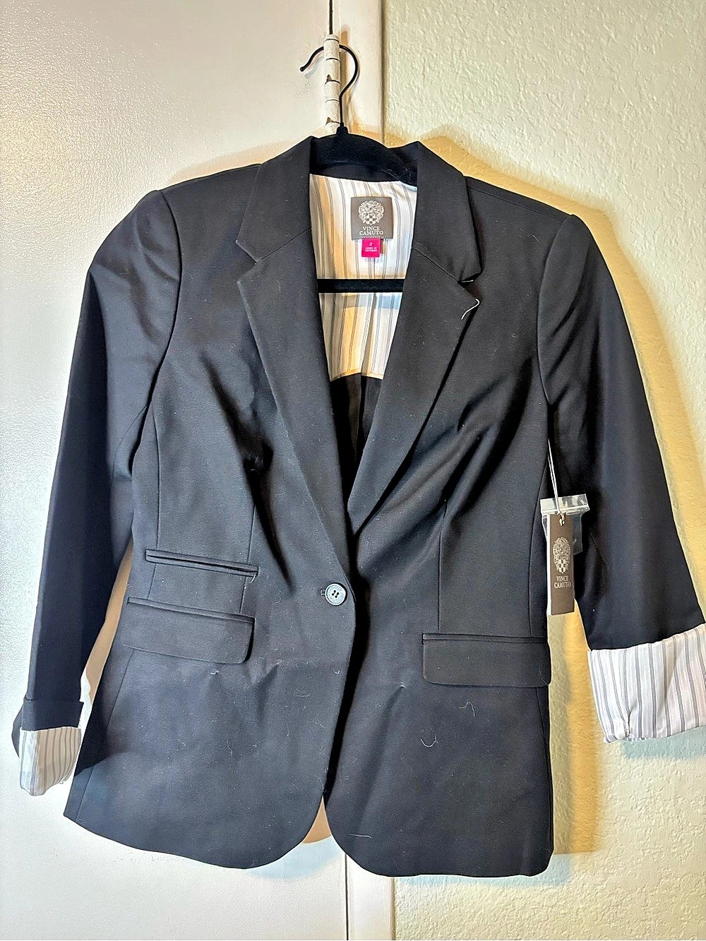 Vince Camuto Essentials Blazer Black Size 2